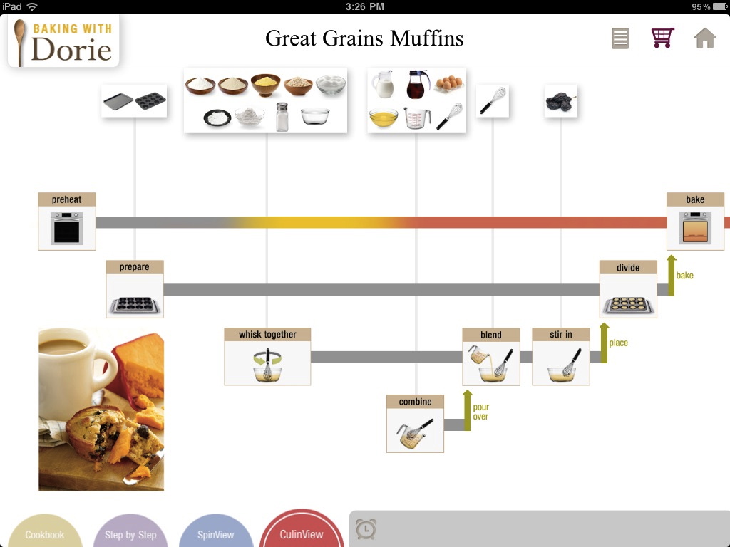 Screen shot of Baking with Dorie iPad app.